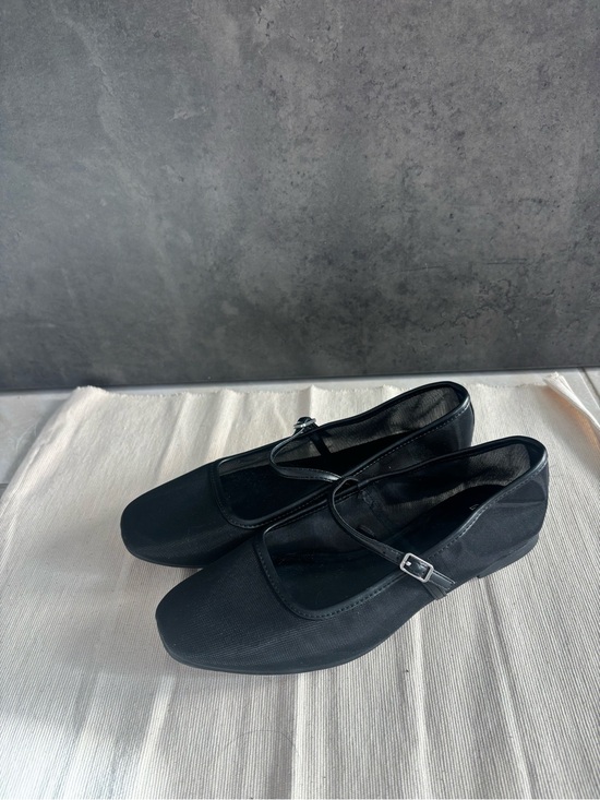 Target Shoes - Target Black Mesh Mary Jane Flats with Buckle Strap